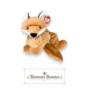 Foxy the Fox TY Pillow Pal | Woodland Wanderer 🌲 | Mint Heart Tag ⭐